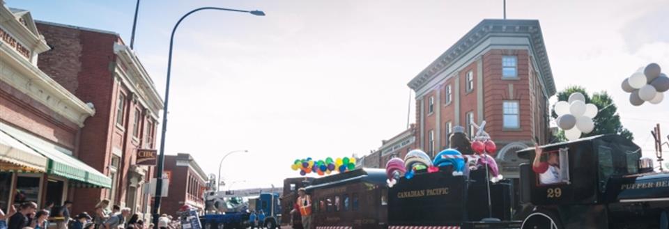 Balloons Above a Downtown Parade