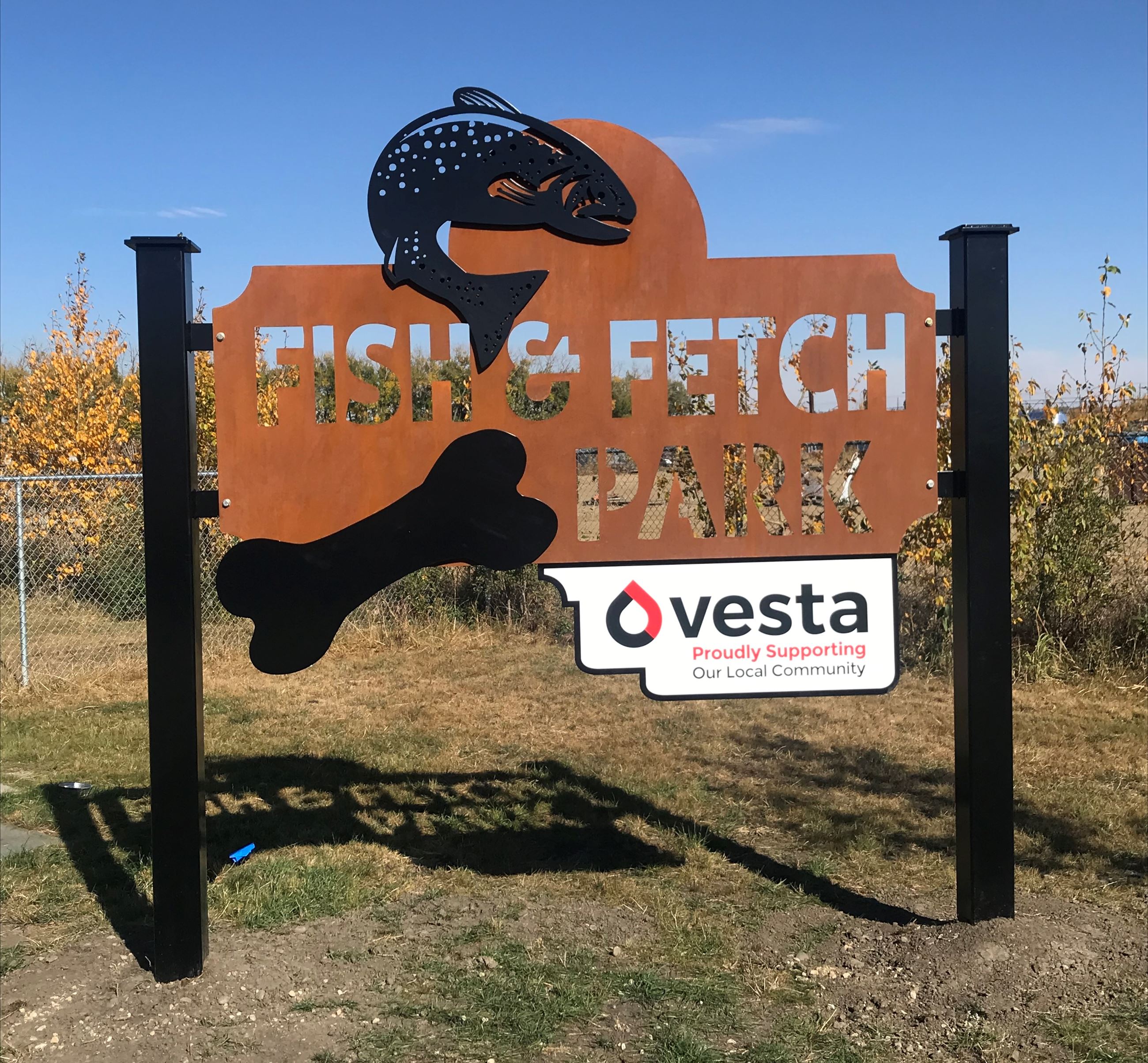 Fish and Fetch Park Sign
